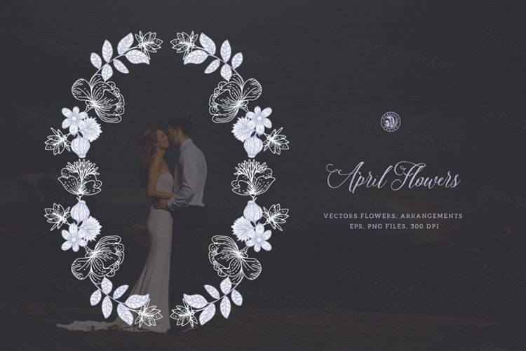 矢量花卉素材 April Vector Flowers