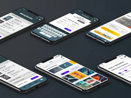 时尚购物APP应用UI设计XD模板ManyBooks iOs UI K