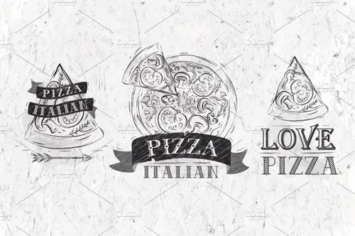 披萨图形插画 Pizza Symbol
