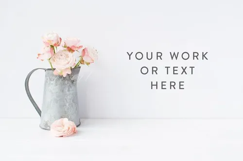 花卉样机场景素材 Styled stock photo – Blush roses