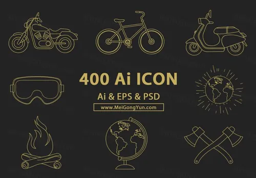 LOGO标志设计辅助图形矢量源文件