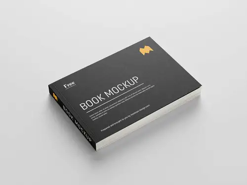 横向版式书籍设计提案样机PSD模板 Landscape book mockup 样机模版
