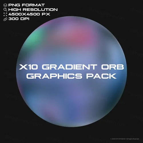 10张高分辨率渐变球体圆形素材 X10 Gradient O