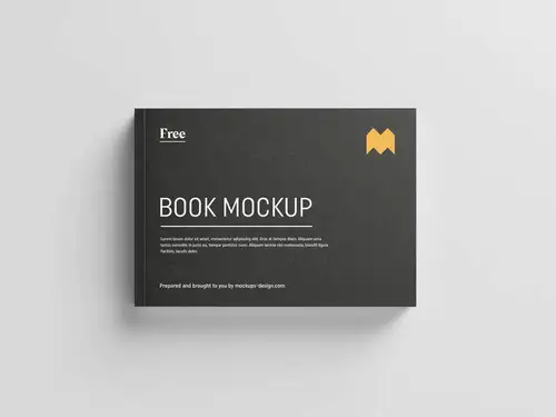 横向版式书籍设计提案样机PSD模板 Landscape book mockup 样机模版