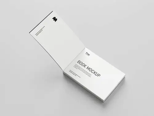 横向版式书籍设计提案样机PSD模板 Landscape book mockup 样机模版