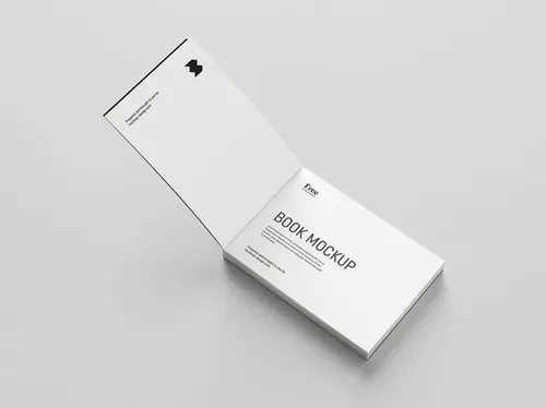 横向版式书籍设计提案样机PSD模板 Landscape book mockup