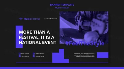 另类音乐节摇滚演唱会宣传广告海报PSD模板 Music festival post template