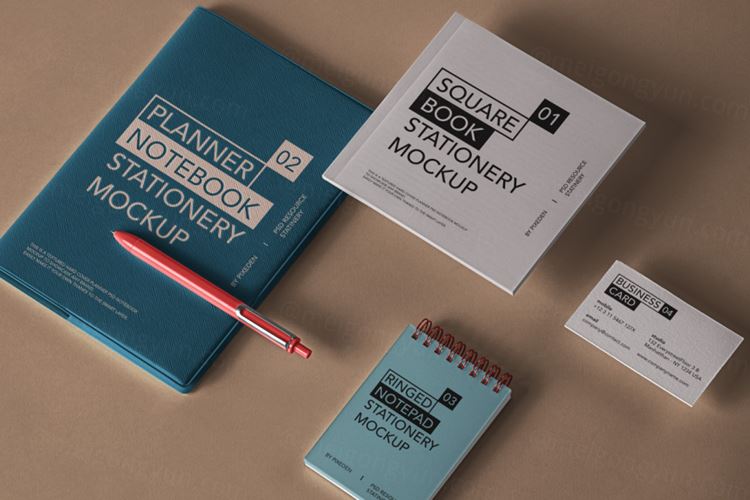 一组经典的psd笔记本样机 Planner Psd NoteBook Mockup Vol2
