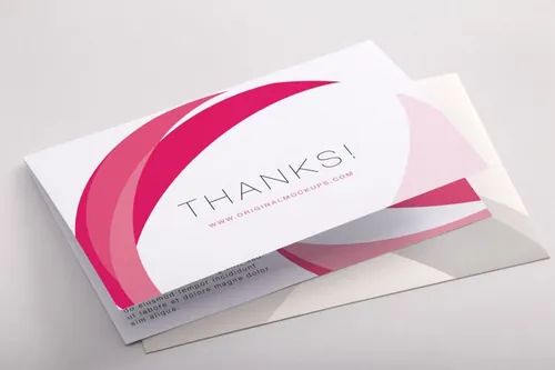 感恩卡PSD样机 Bifold Thank You Card PSD Mockup 03