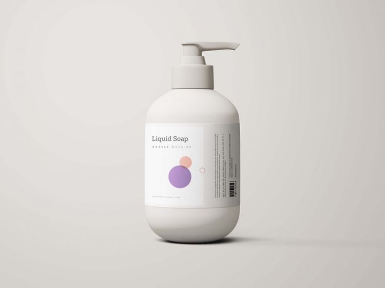 洗手液产品外观设计样机模板 Hand Sanitizer Mockup