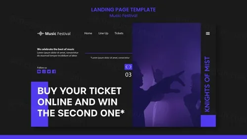 另类音乐节摇滚演唱会宣传广告海报PSD模板 Music festival post template