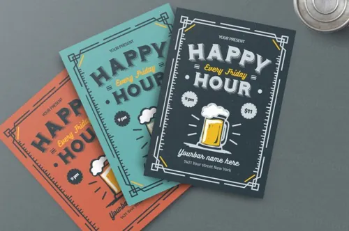 欢乐时光啤酒节传单模板 elements-happy-hour-flyer-ZXGU2D--05-24