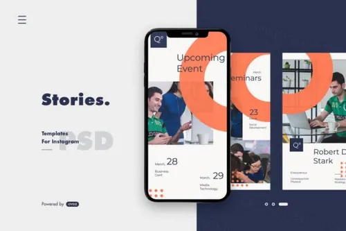 时尚高端简约多用途的流行风格instagram-story-template