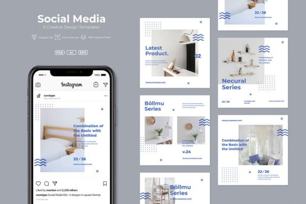 时尚简约高端新孟菲斯风格的ADL社交媒体