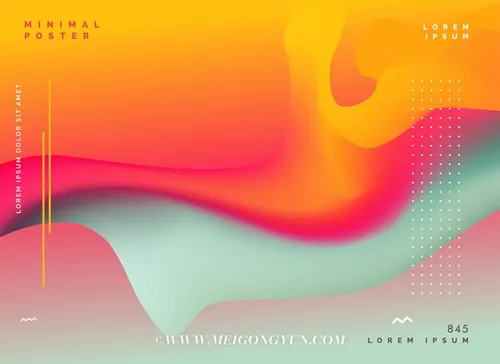 彩色渐变抽象矢量背景Colorful Abstract Fluid Color Background