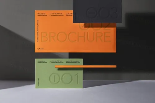 名片宣传单品牌VI设计提案场景展示样机模板 Psd Broc