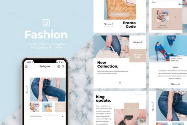简约时尚高端多用途的高品质Instagram社交媒体promo-fashion