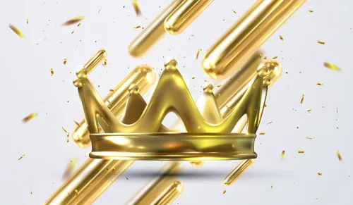 金色皇家王冠皇冠矢量图标插图元素装饰EPS矢量素材 Golden royal