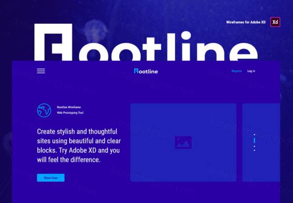 时尚Web网页线框原型设计UI工具包 Rootline Wireframe UI