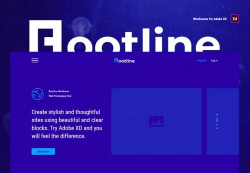 时尚Web网页线框原型设计UI工具包 Rootline Wireframe UI