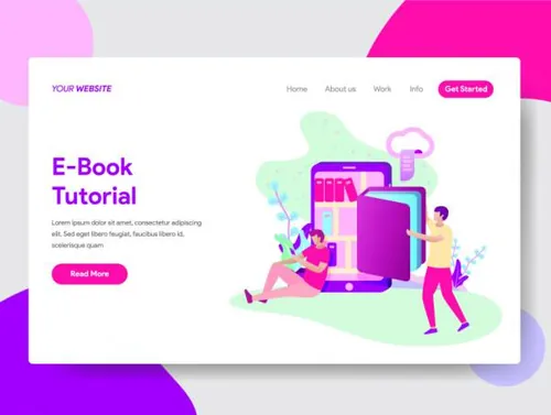 在线教育工作场景矢量概念插画Online Education Vol