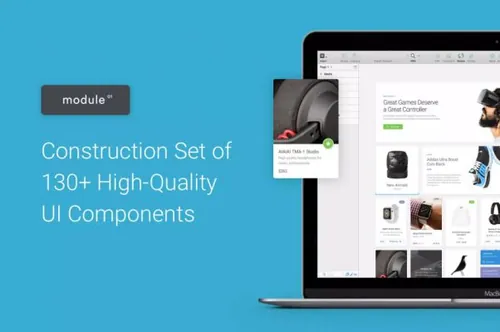 简洁清新风格Web UI组件包Module（PSD , SKETCH格