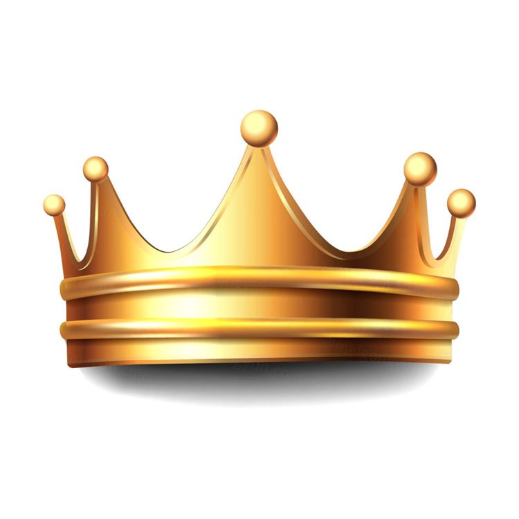 金色皇家王冠皇冠矢量图标插图元素装饰EPS矢量素材 Golden royal