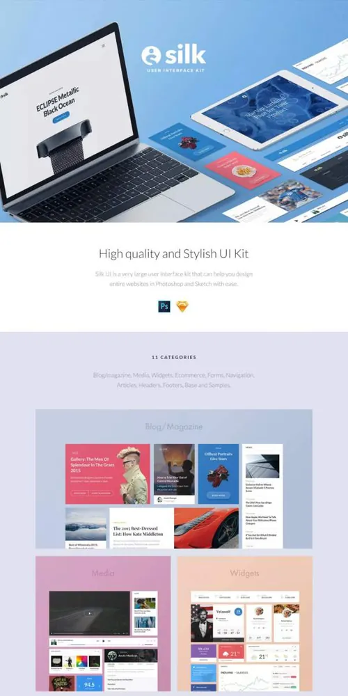 一套全功能UI下载［ PSD ＋ Sketch、130个UI界面］