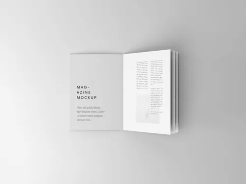 时尚生活手册设计样机 Overhead Booklet Mockup