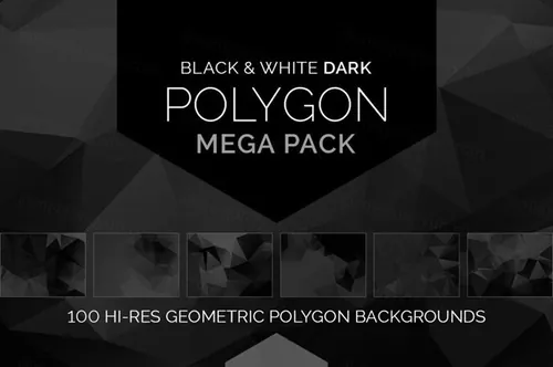 深色多边形图片包 Dark Polygon Mega Pac