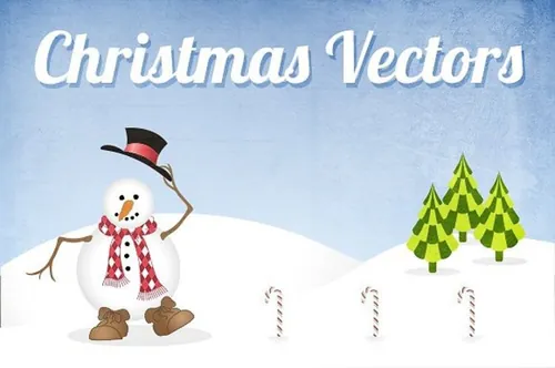 雪人矢量插画 Christmas Vectors Pack 2