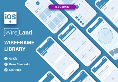 【iOS篇】完整的移动APP线框原型库UI工具包 Wireland for iO