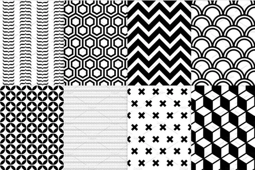 8种黑板几何无缝背景纹理素材 8 black and