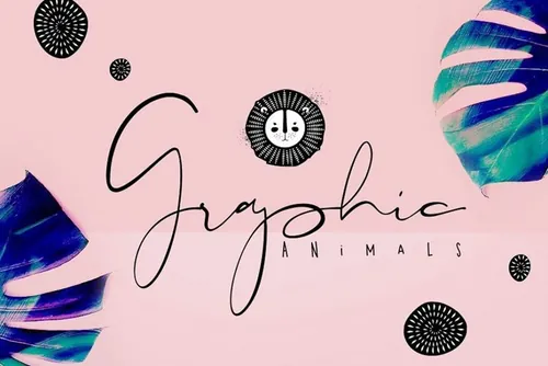 创意动物头像矢量插图素材 Graphic-Animals