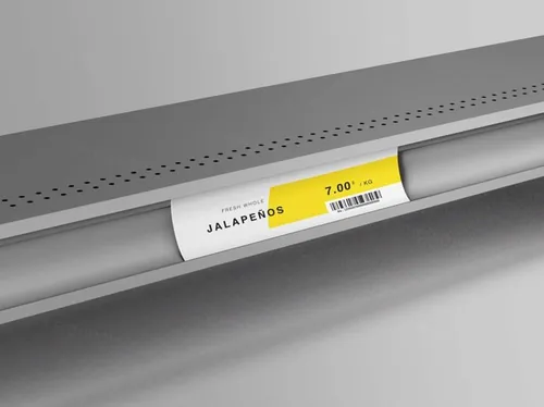简约的超市商店货架价格标签PSD样机模板 Shelf Talker Mockup