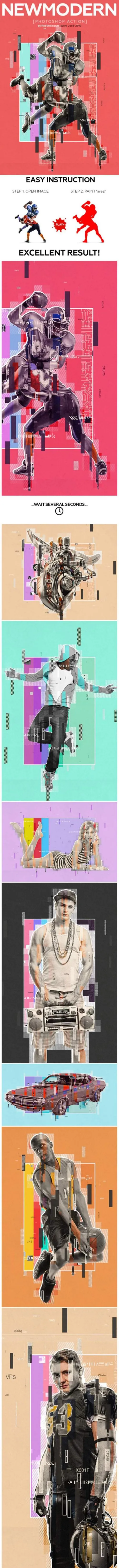 复古风格现代艺术海报效果ps动作new-modern