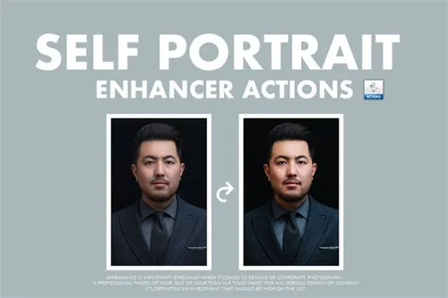 自画像照片效果增强PS动作Self Portrait Enhancer