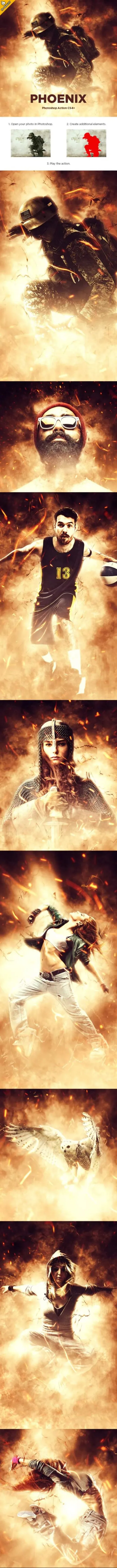 火凤凰电影艺术照片效果ps动作Phoenix CS4