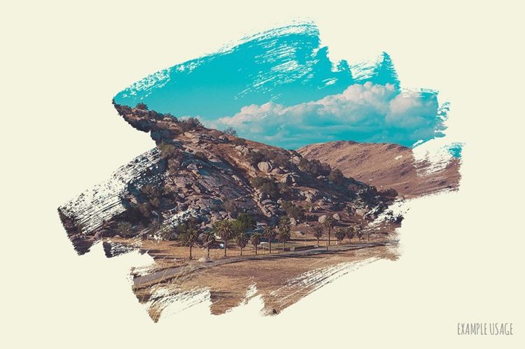 手绘笔刷形状设计素材Painted Masks