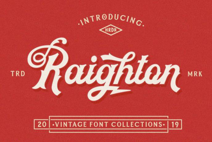复古衬线英文字体 Raighton Font Collections!