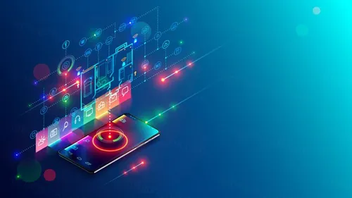 智能家居Wi-Fi无线控制IOT物联网家庭自动化智能设备概念宣传矢量插画素材 Smart home