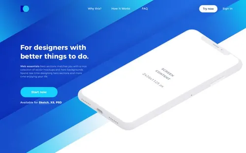 APP移动界面毕业设计作品网页展示样机模板 Creative Headers