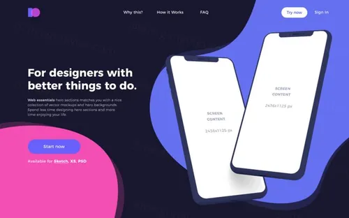 APP移动界面毕业设计作品网页展示样机模板 Creative Headers