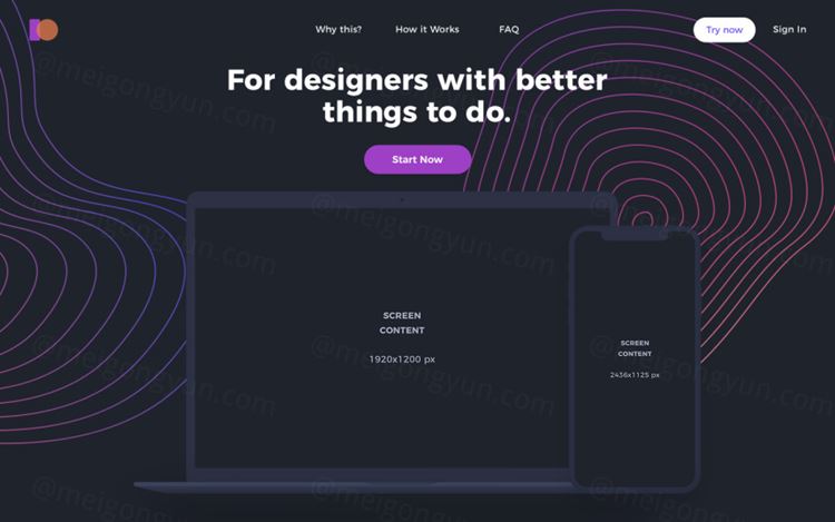 网页设计APP移动界面毕业设计作品网页展示样机模板 Creative Headers