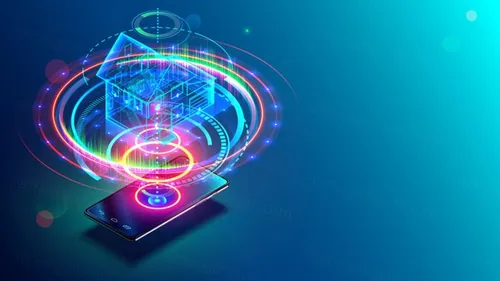 智能家居Wi-Fi无线控制IOT物联网家庭自动化智能设备概念宣传矢量插画素材 Smart home