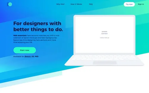 网页毕业设计作品网页展示样机模板 Creative Headers