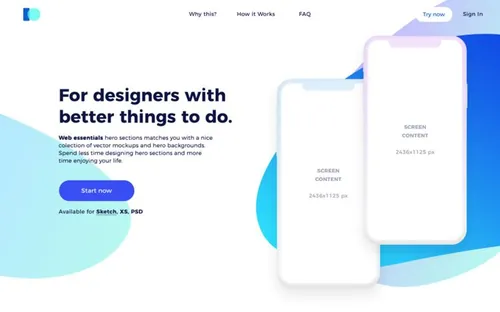 APP移动界面毕业设计作品网页展示样机模板 Creative Headers