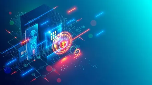 智能家居Wi-Fi无线控制IOT物联网家庭自动化智能设备概念宣传矢量插画素材 Smart home