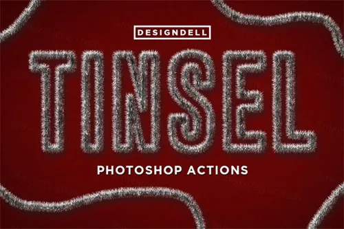 金属字体设计ps特效 Tinsel Photoshop Effects