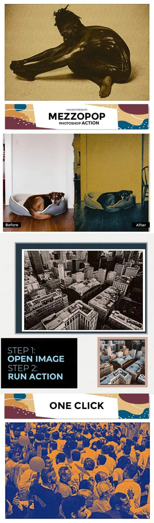 复古年代旧照片效果PS动作